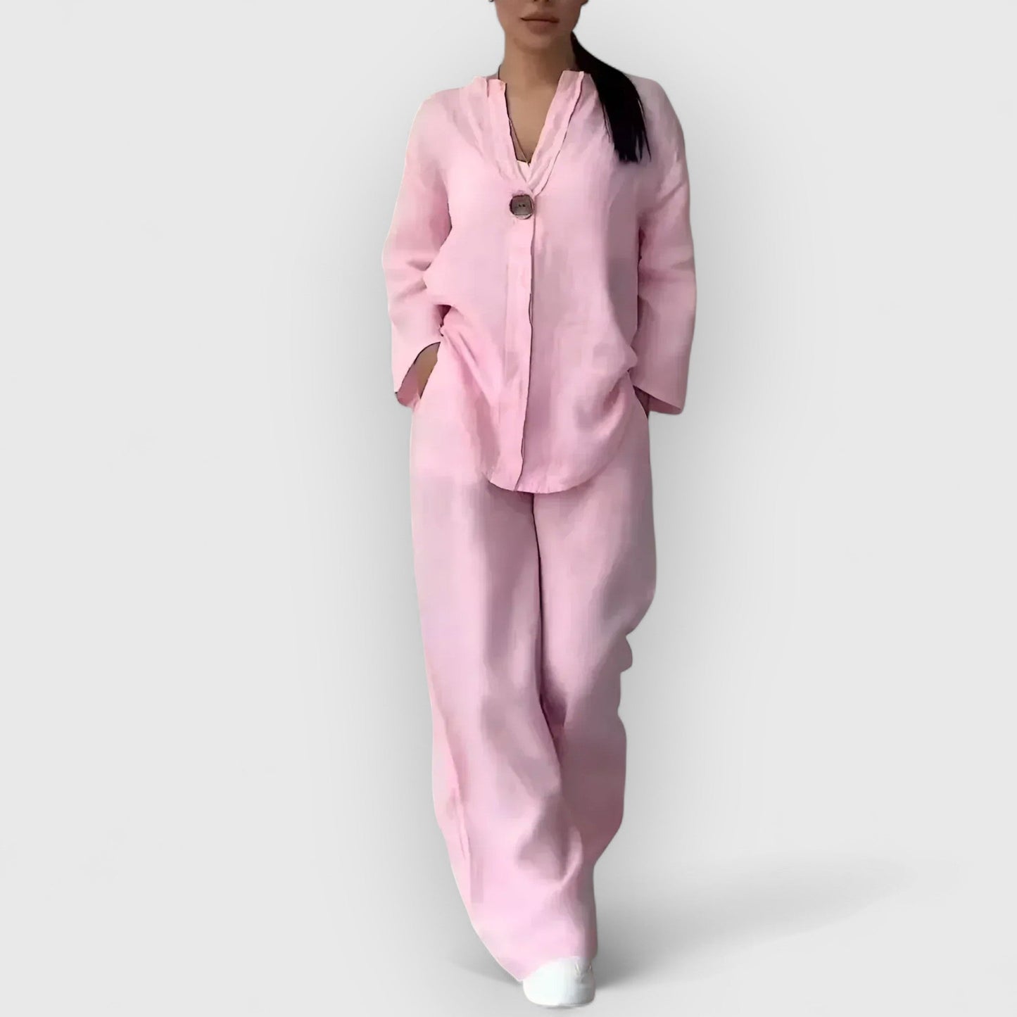 Concepcion - Dames co-ord set met losse tuniek en wijde broek
