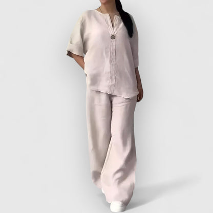 Concepcion - Dames co-ord set met losse tuniek en wijde broek
