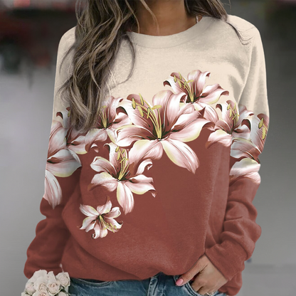 Jenely - Sweatshirt met bloemenprint voor dames