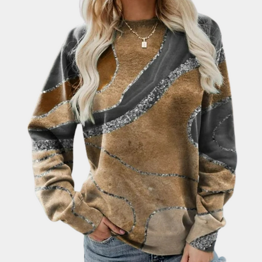 Una - Sweater met abstracte print voor dames