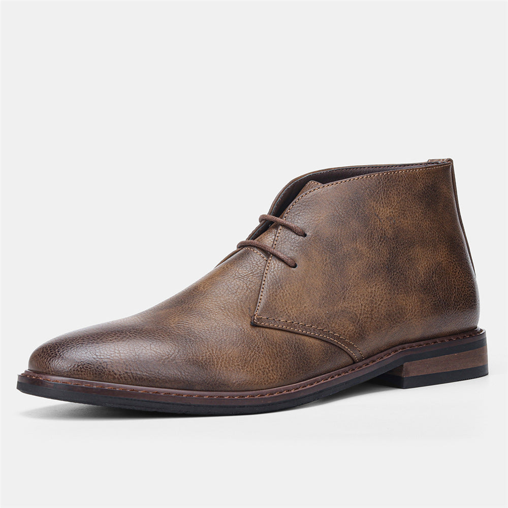 Menes - Herenschoenen klassieke veterlaarzen met enkelhoogte