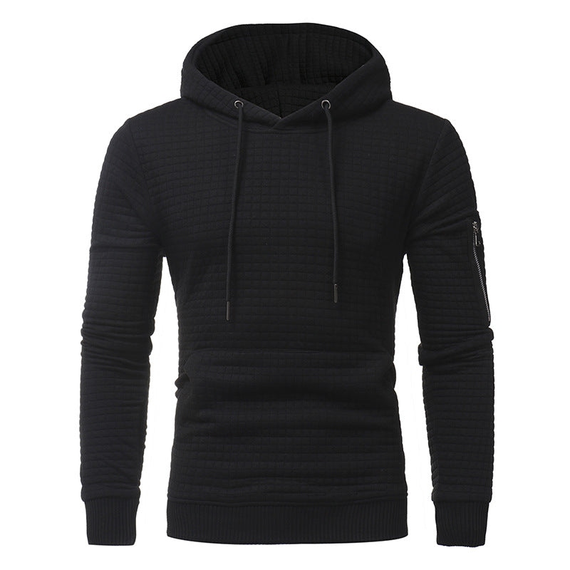 Fabian - Hoodie met horizontale rib