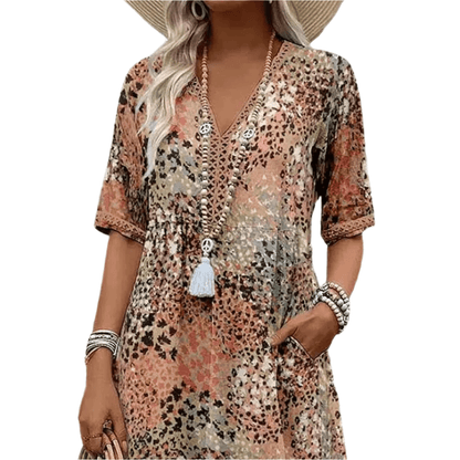 Sidonia - Casual zomerse v-hals jurk voor dames