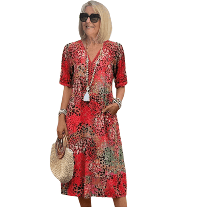 Sidonia - Casual zomerse v-hals jurk voor dames