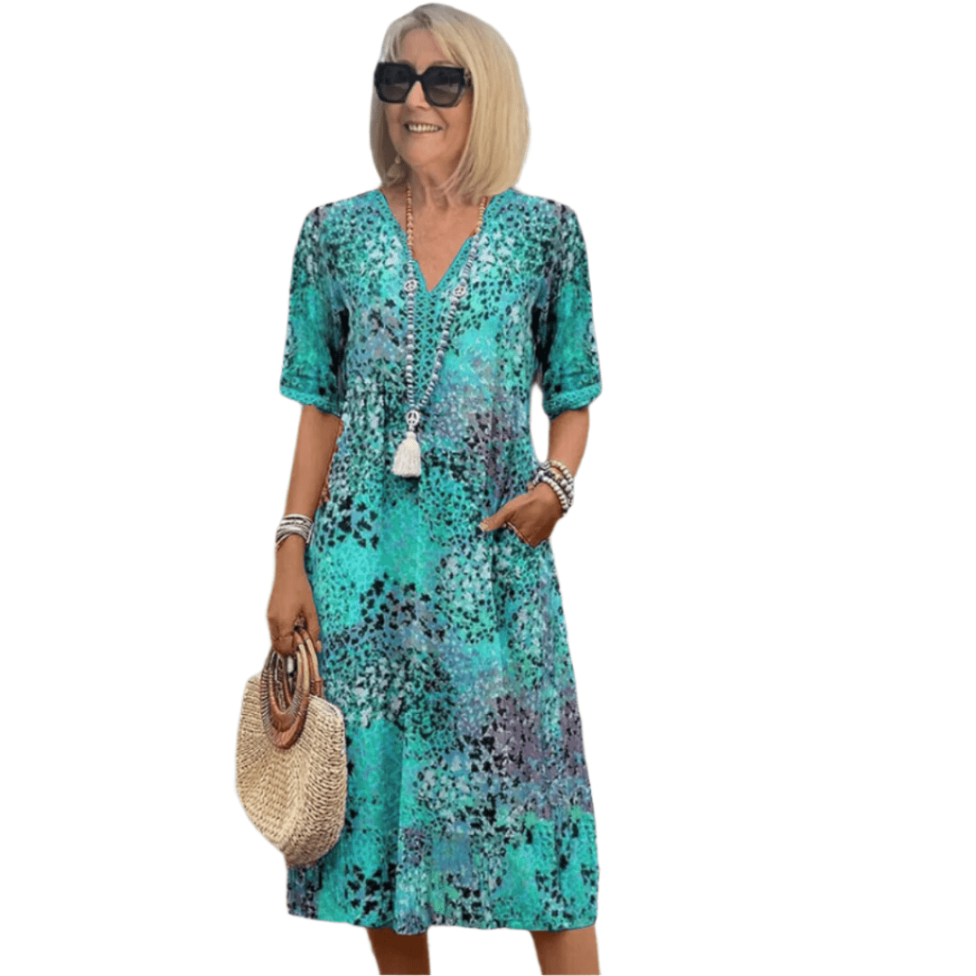 Sidonia - Casual zomerse v-hals jurk voor dames