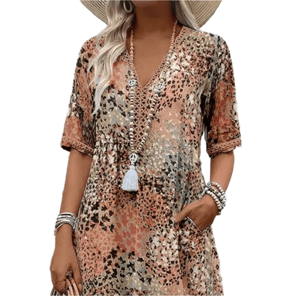 Sidonia - Casual zomerse v-hals jurk voor dames