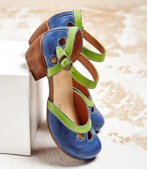 Mathilde - Dames sandalen met bandje en blokhak