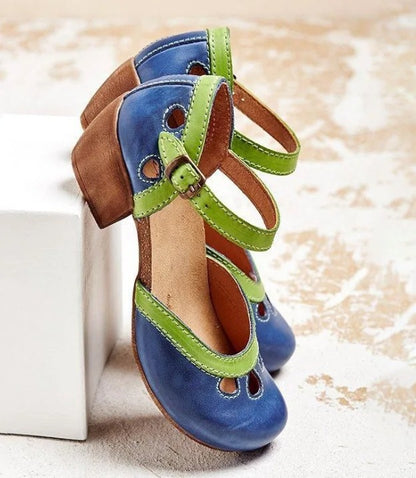 Mathilde - Dames sandalen met bandje en blokhak