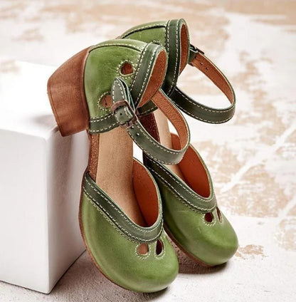 Mathilde - Dames sandalen met bandje en blokhak