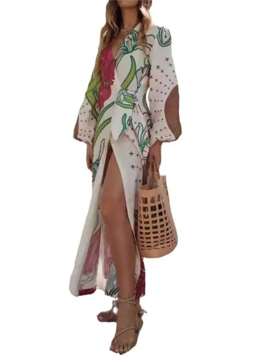 Aimee - Zomerjurk met diepe split voor dames