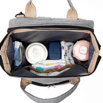 Multifunctionele luierrugzak met uitklapbaar babynest