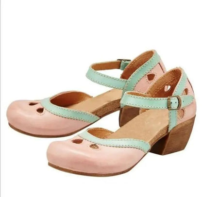 Mathilde - Dames sandalen met bandje en blokhak