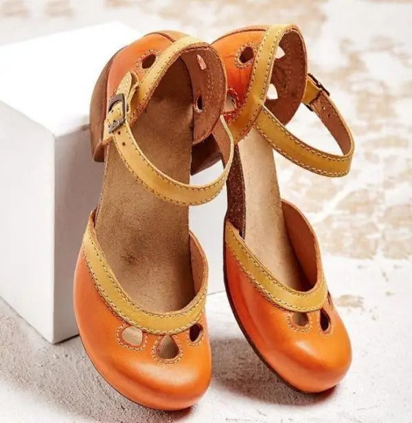 Mathilde - Dames sandalen met bandje en blokhak