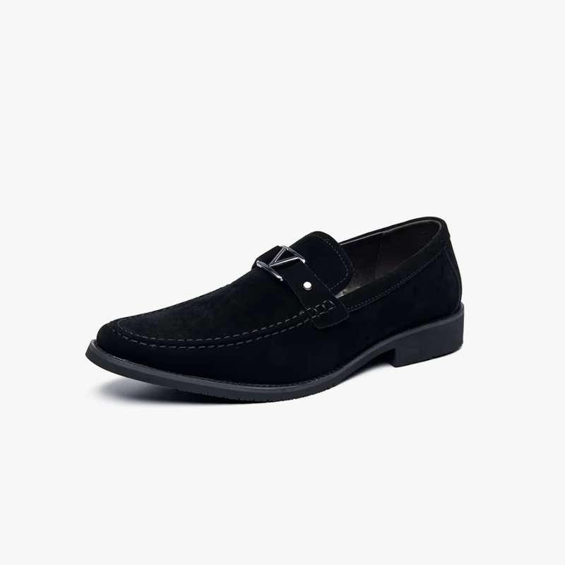 Raffaele - Herenloafers met hoekige belijning en metalen gespdetail