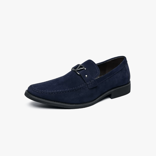 Raffaele - Herenloafers met hoekige belijning en metalen gespdetail