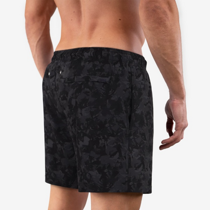 Ludwig - Mid-lengte zwemshort voor heren met camouflageprint