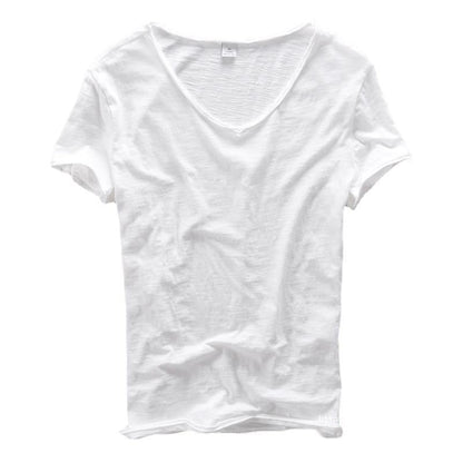 Cosimo - Heren T-shirt met v-hals en nonchalante afwerking