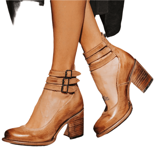 Sybilla - Elegante hoge hakken met dubbele bandjes