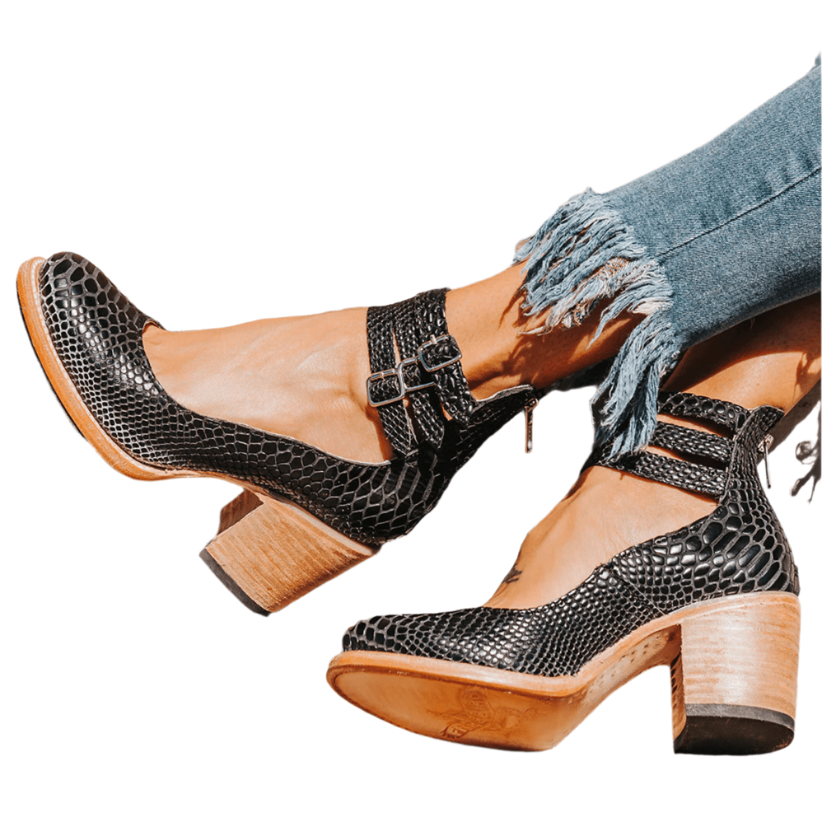 Sybilla - Elegante hoge hakken met dubbele bandjes