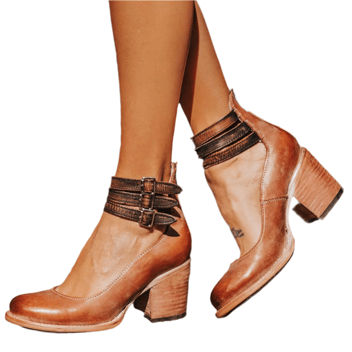 Sybilla - Elegante hoge hakken met dubbele bandjes