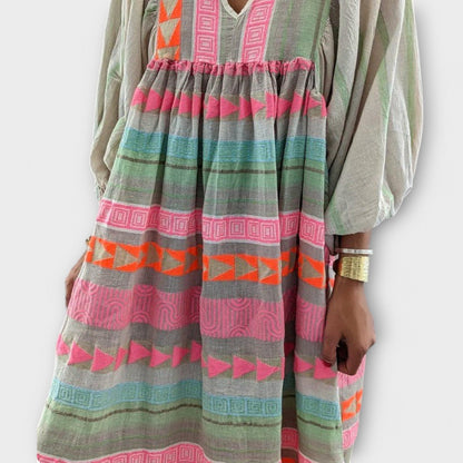 Candida - Zomerjurk met bohemian v-hals