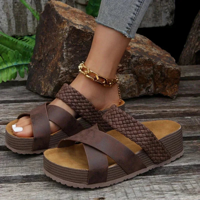 Elaiza - Dames sandalen met dikke zool