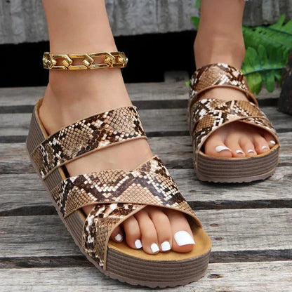 Elaiza - Dames sandalen met dikke zool