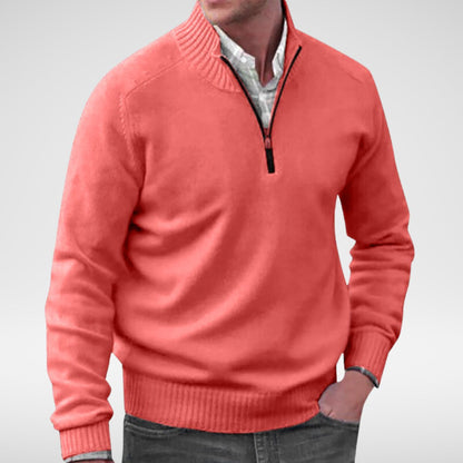 Bowen - Half-zip gebreide trui voor heren