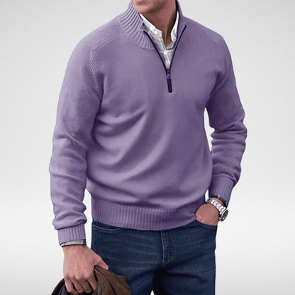 Bowen - Half-zip gebreide trui voor heren