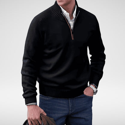 Bowen - Half-zip gebreide trui voor heren