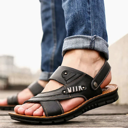 Siegfried - Heren sandalen met kruissluiting en flexibele zool
