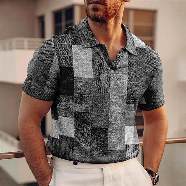 Marvin – Herenshirt met kleurrijk blokjespatroon