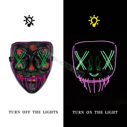 LED Halloween Masker