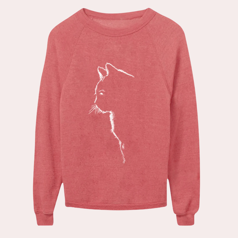 Cyrel - Casual trui met kattenprint voor dames