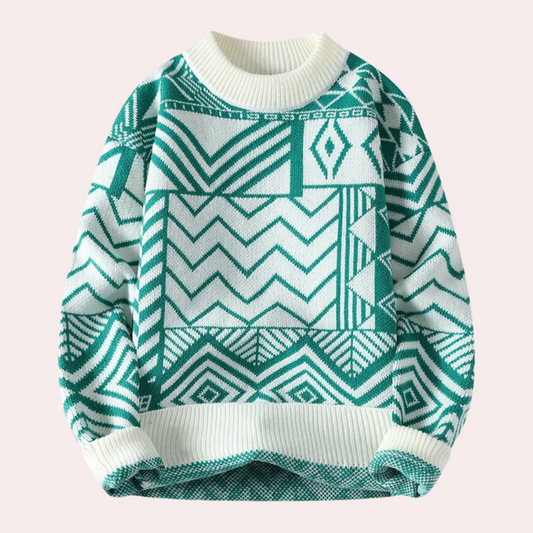 Yarrow | Gebreide Trui met Geometrisch Patroon