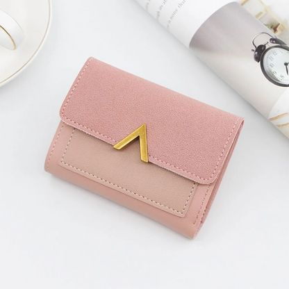 Minimalistische compacte leren mini portemonnee