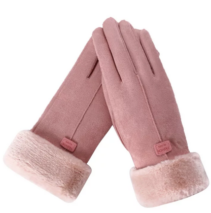 Pluche gevoerde winterhandschoenen