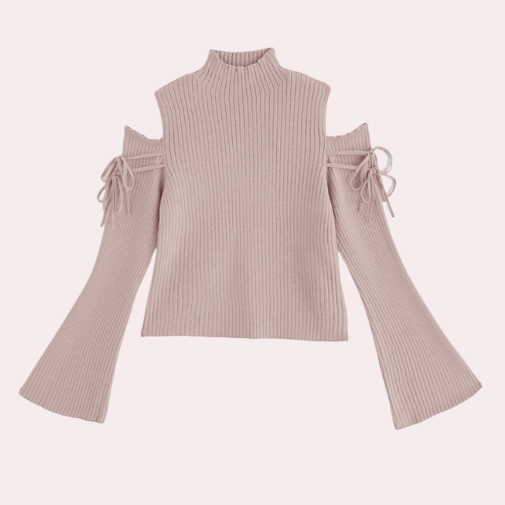 Zanna | Chique geribde trui met cold-shoulder design