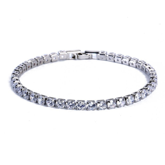 Damesarmband met ronde fonkelstenen in tennisstijl