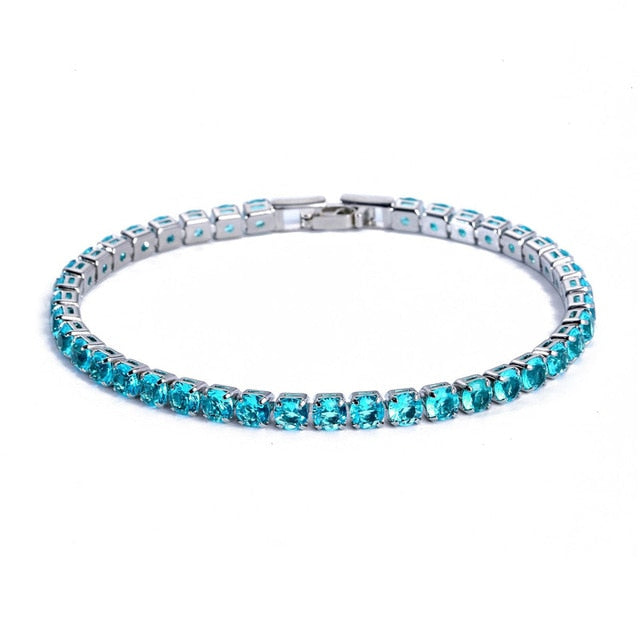 Damesarmband met ronde fonkelstenen in tennisstijl