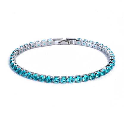 Damesarmband met ronde fonkelstenen in tennisstijl