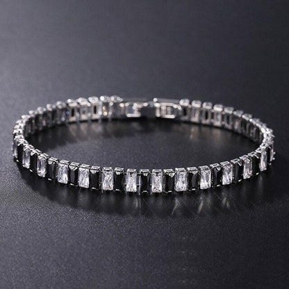 Damesarmband met ronde fonkelstenen in tennisstijl
