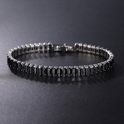 Damesarmband met ronde fonkelstenen in tennisstijl