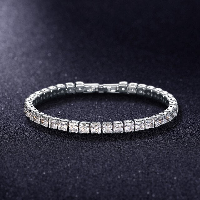 Damesarmband met ronde fonkelstenen in tennisstijl