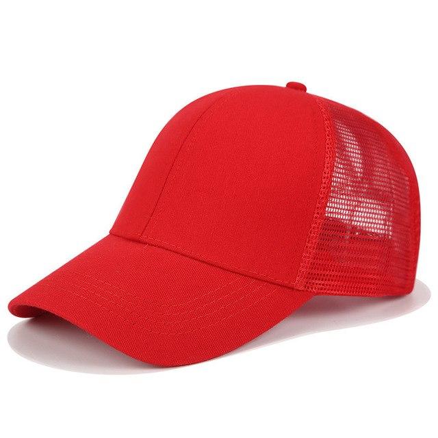 Handige baseball cap voor paardenstaart - dames pet