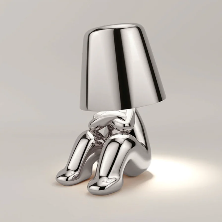 Kunstzinnige draadloze LED-tafellamp in moderne sculptuurvorm