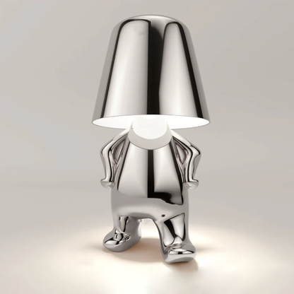 Kunstzinnige draadloze LED-tafellamp in moderne sculptuurvorm
