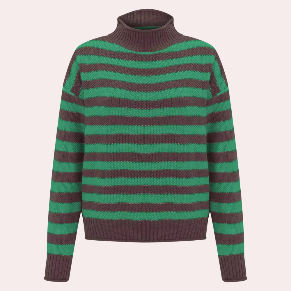 Cerelia | Gestreepte oversized coltrui
