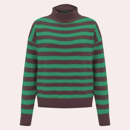 Cerelia | Gestreepte oversized coltrui