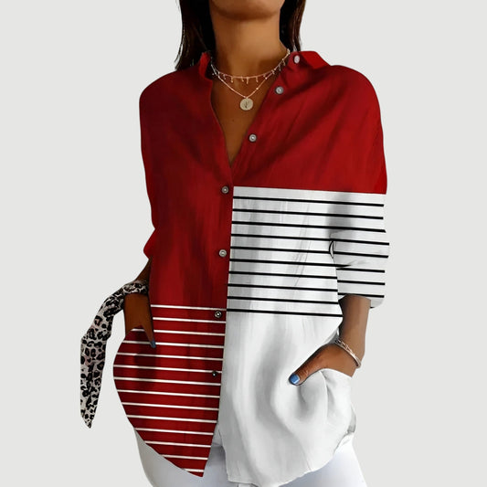 Brenna – Statement blouse met knopen voor dames